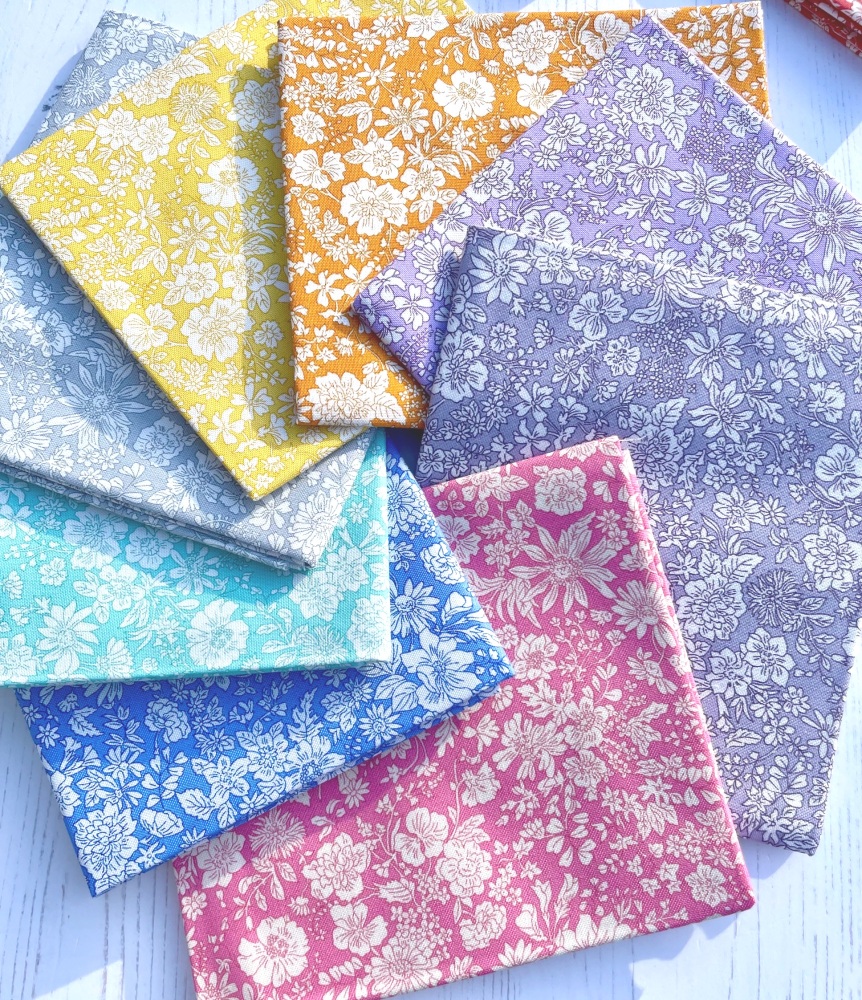 Emily Belle Summer Fat Quarter Bundle ( 8 In Total) ~Liberty