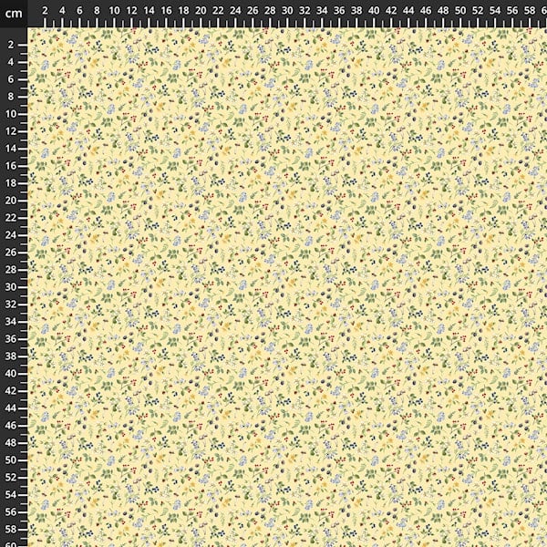 Country Mouse ~ Deborah Edwards ~ Northcott ~ Small Floral ~ Yellow