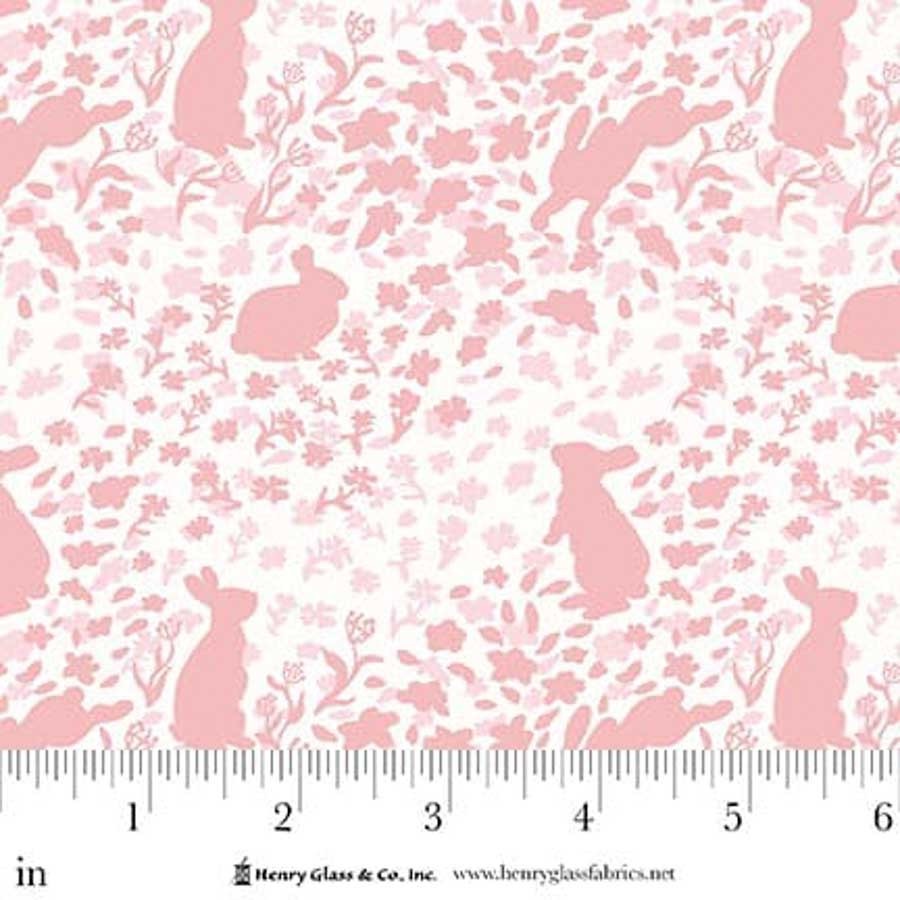 My Darling Unicorn ~ Karissa Schulten ~ Henry Glass Fabrics ~ Monotone Bunnies ~ Pink