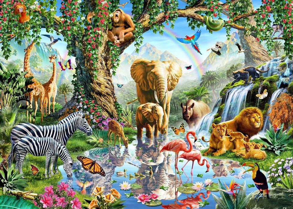 Set Of All Six Wild Animal Mats