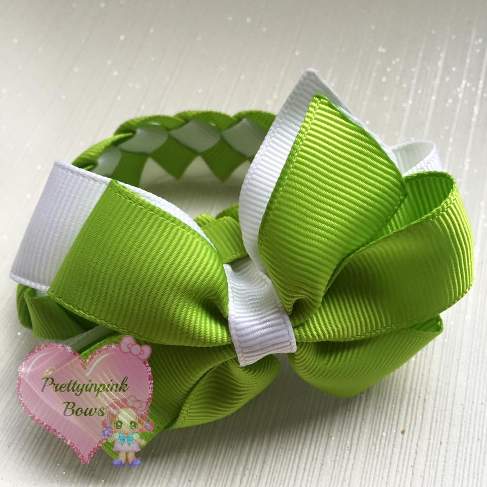 Small Donut Bun Wrap Apple green and white