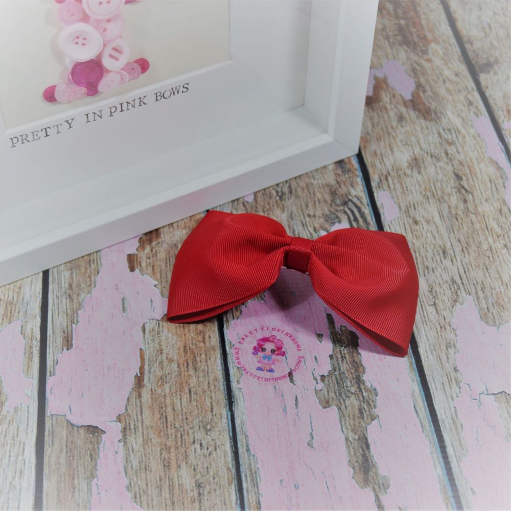 Large Minnie Bow - Red ~ On Croc Clip
