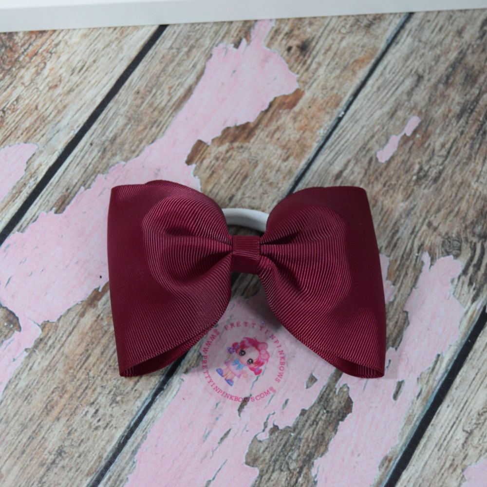 Large minnie bow - Wine red  on bobble