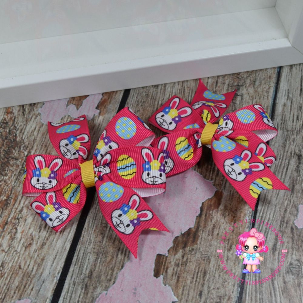 Easter Pinwheel Bows On Croc Clips