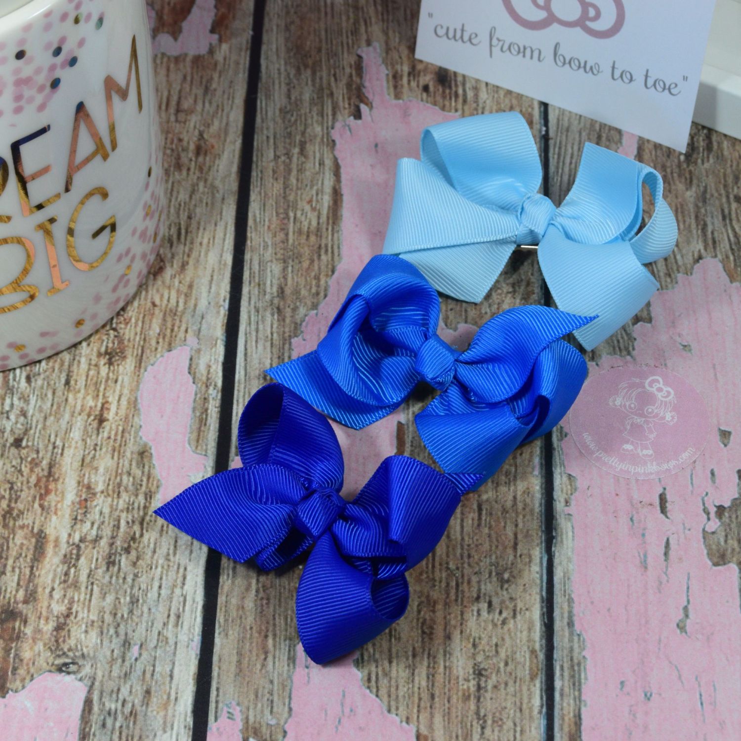 3" Boutique Bows Prettyinpink Bows, Custom Made Hair Accessories