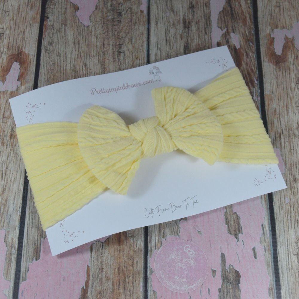 Soft Knit Head Wrap - Lemon