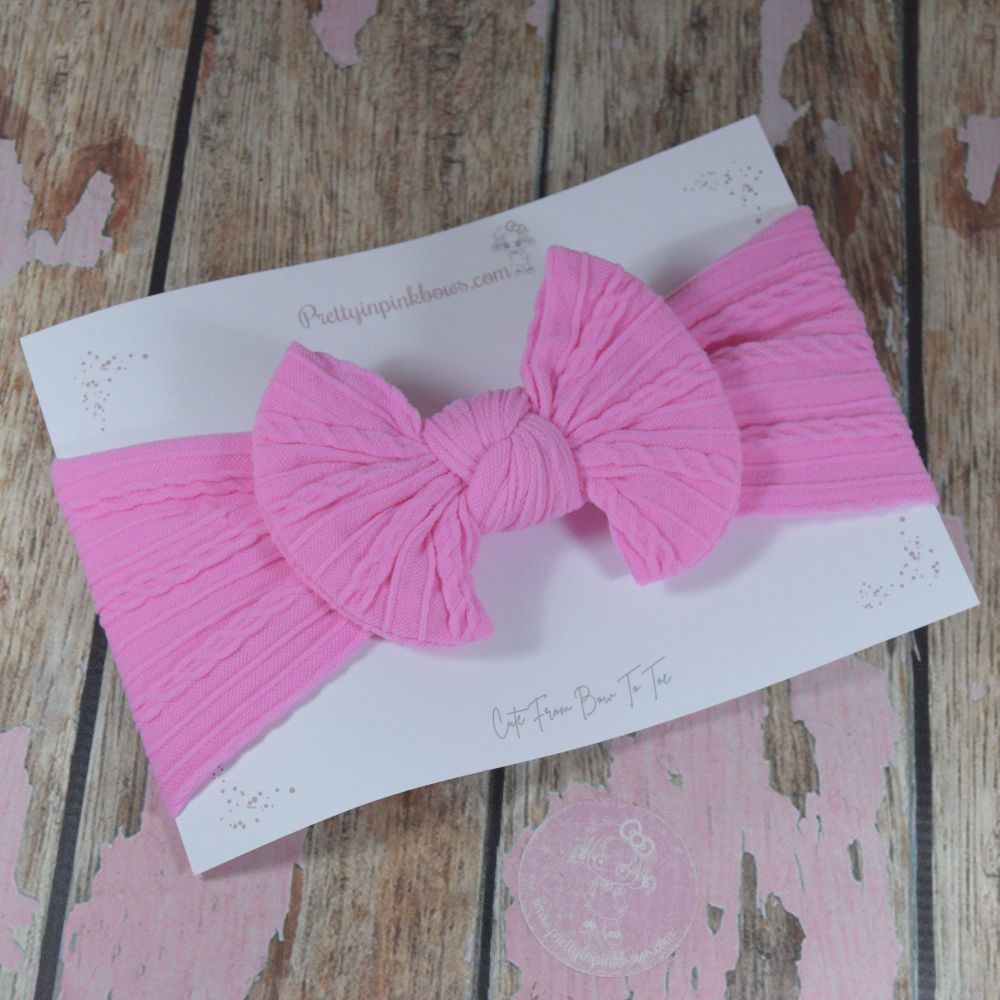 Soft Knit Head Wrap - Pink