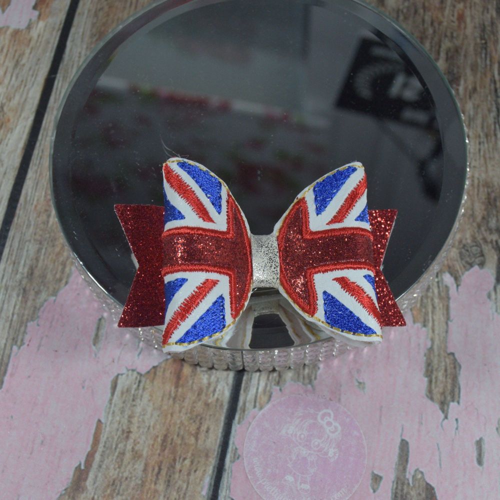 Dolly Bow - Embroidered Union Jack