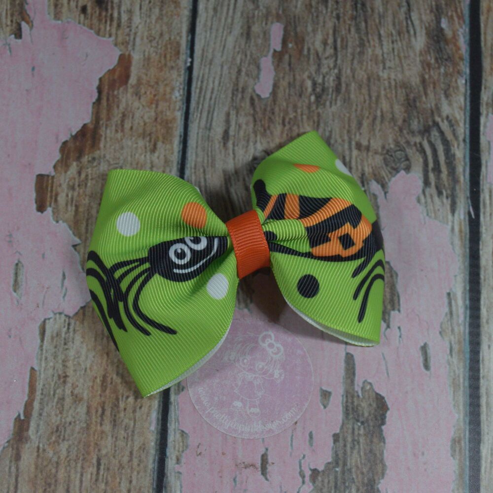 Large Minnie bow - Halloween Spiders