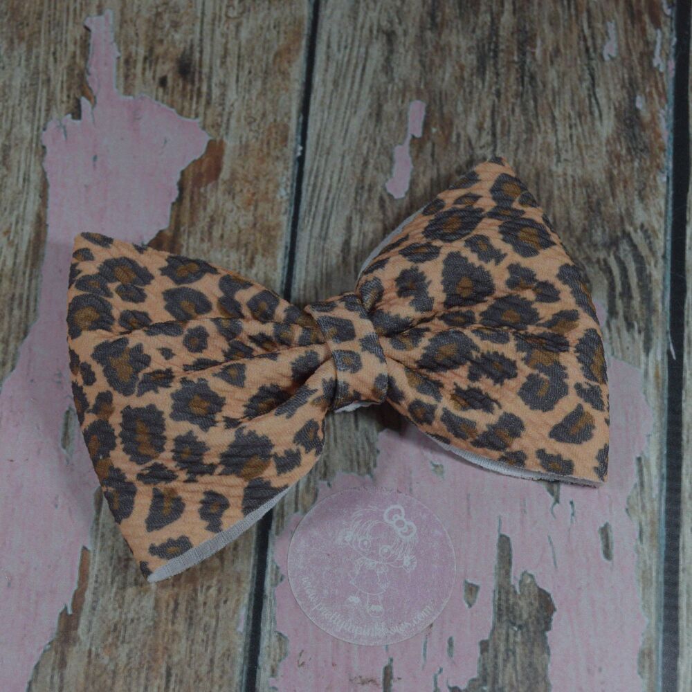 Soft Minnie Bow - Leopard