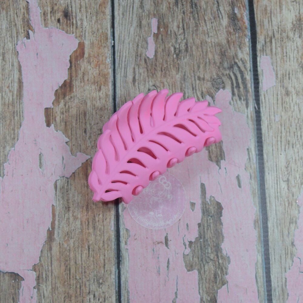 Feather Claw Clip -  pink