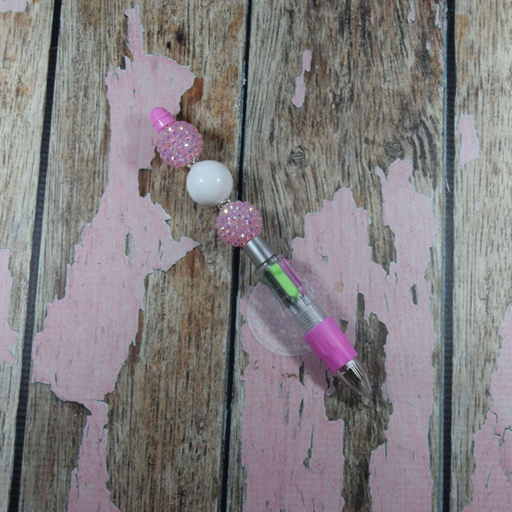 Multi bubble pen - Light pink sugar, white bubble gum, light pink sugar