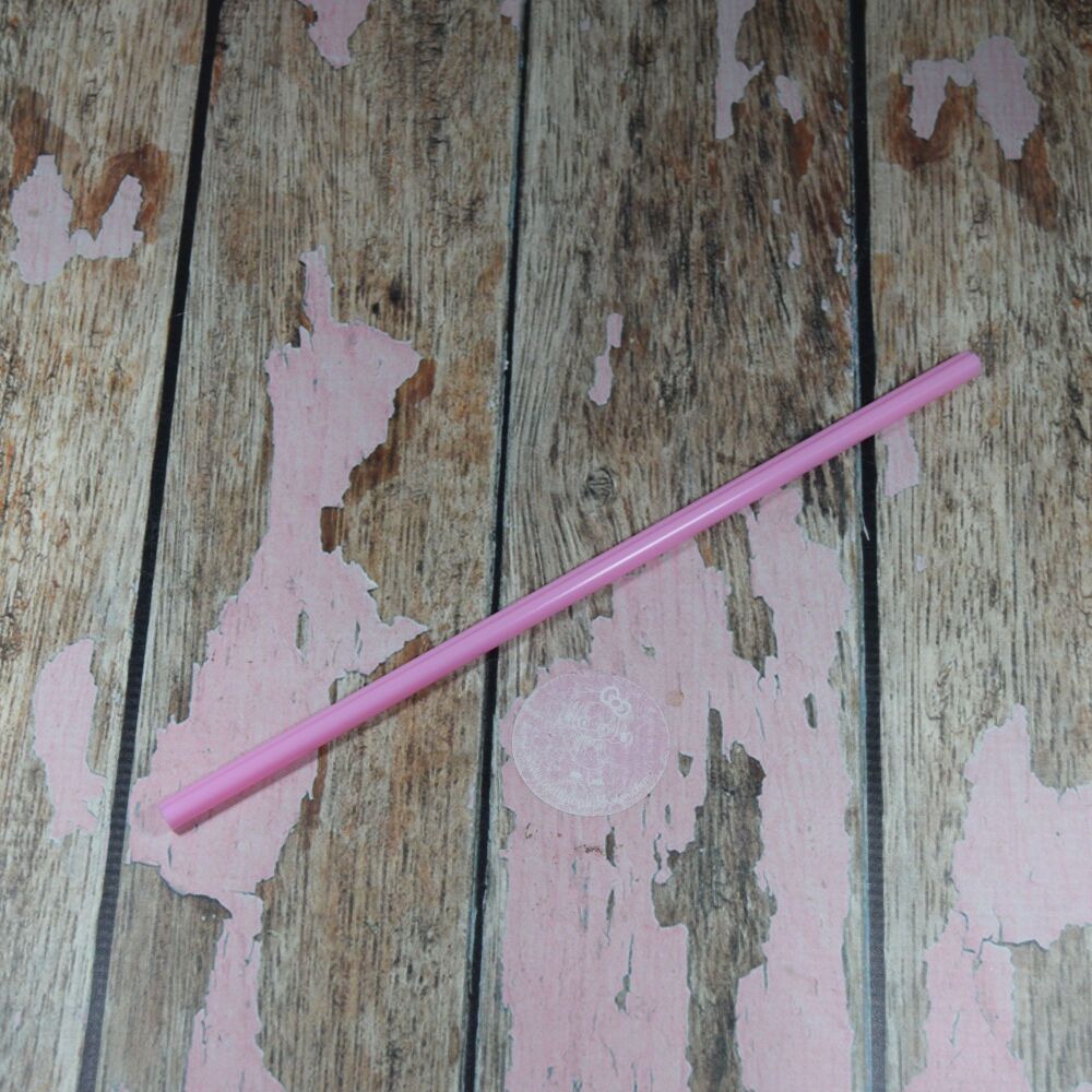 Pink Plastic Straw