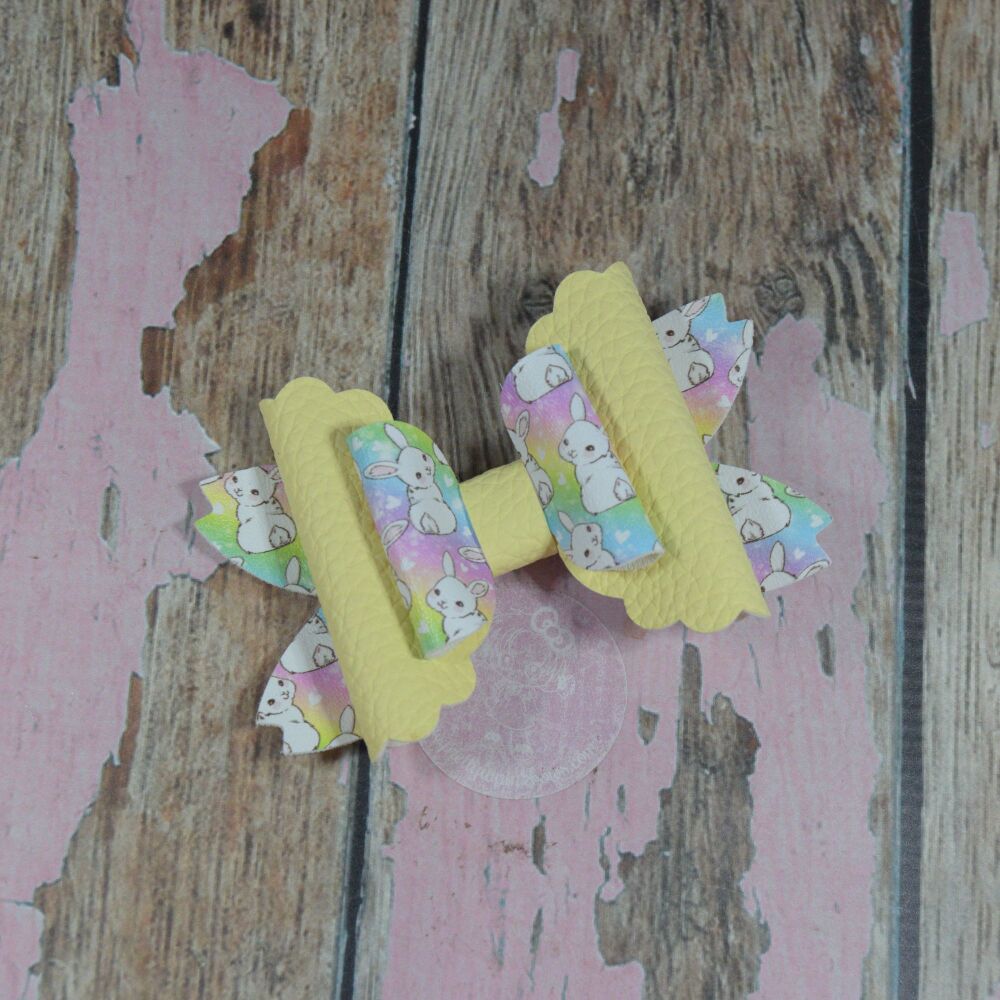 Dottie Bow - Lemon Rainbow Bunnies