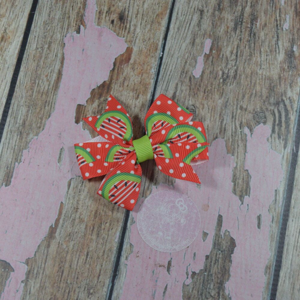Pinwheel Bow - Watermelon