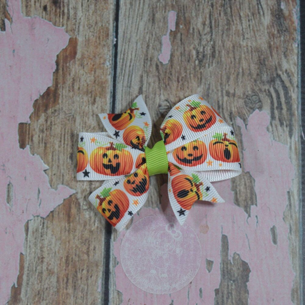 Pinwheel bow - Funny Pumpkins
