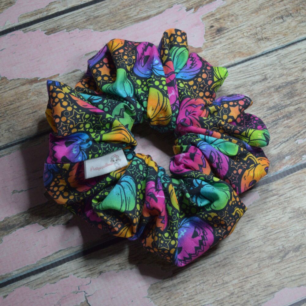 Xl Scrunchie - Neon Pumpkins