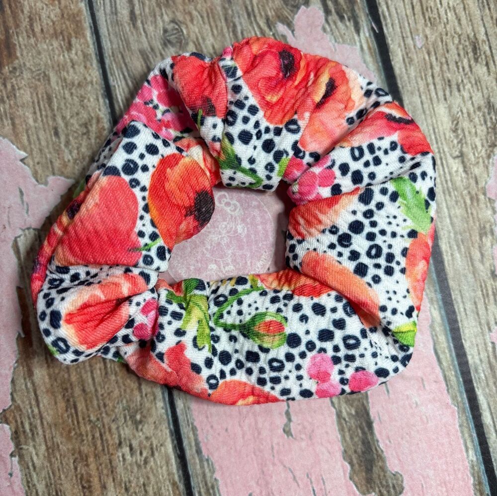 Middie scrunchie - poppy print