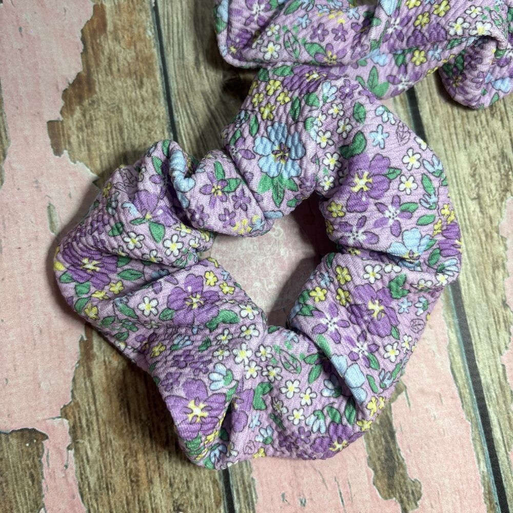 Middie Scrunchie - Purple floral