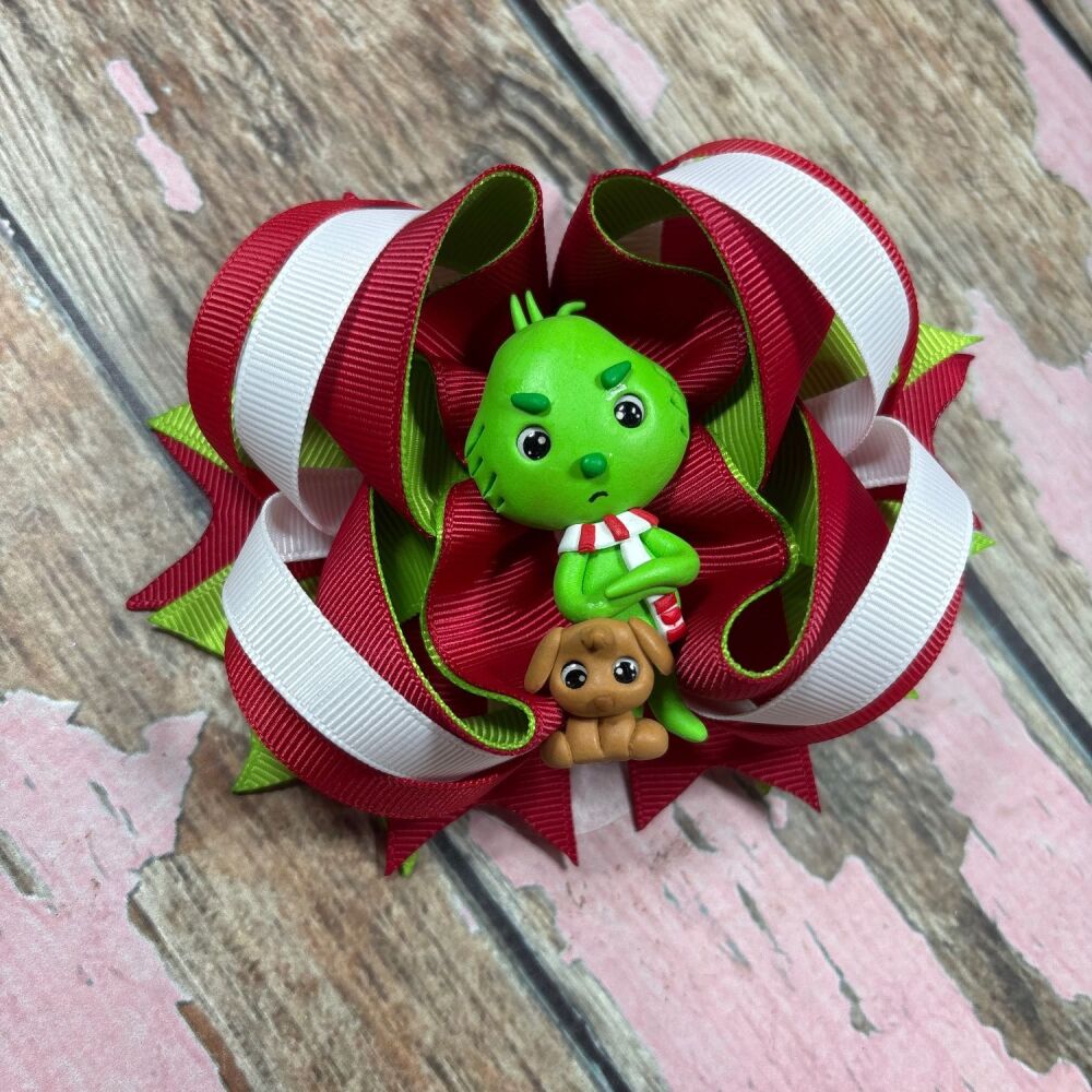 4.5" Princess Bow - The Grinch