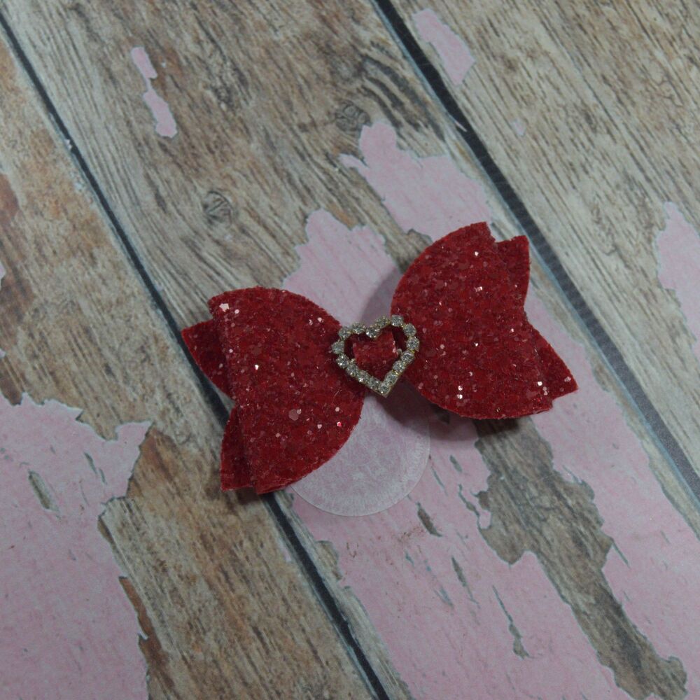 Doll Bow - Red Hart