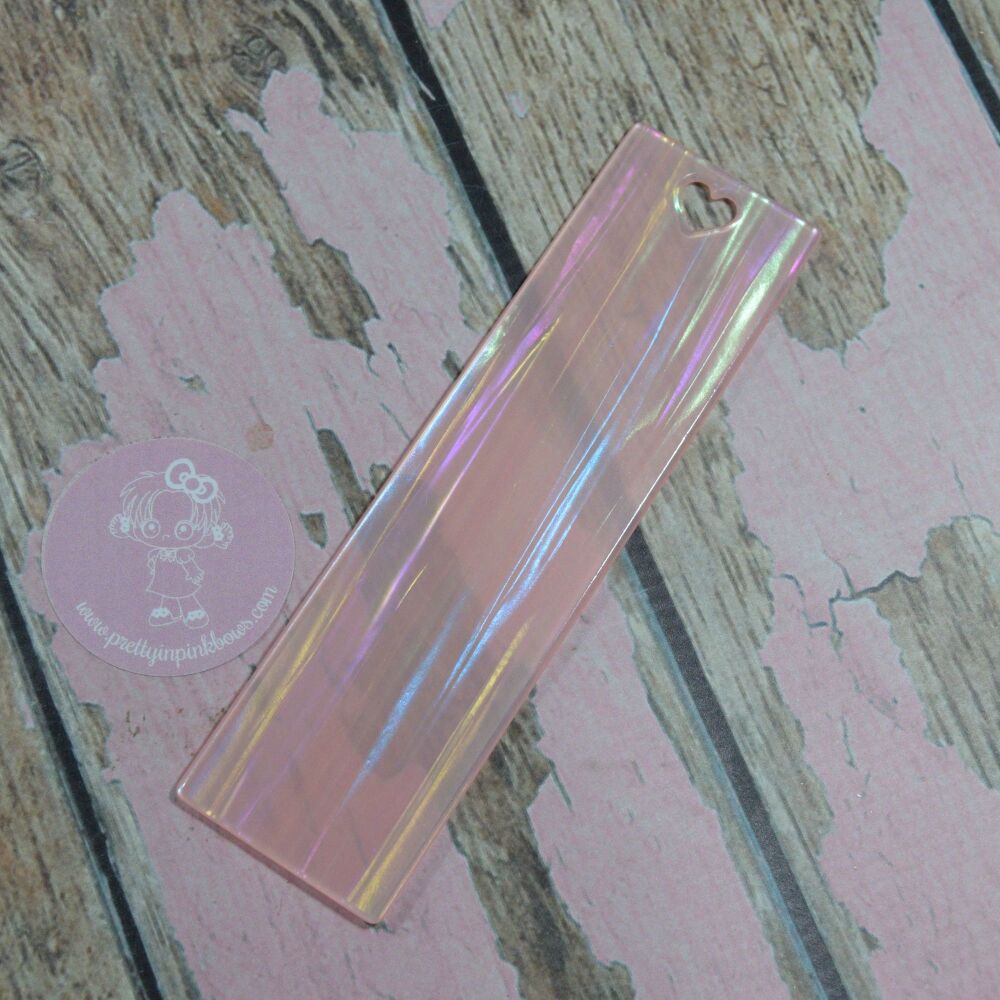 Heart stamped sunset bookmark - vertical