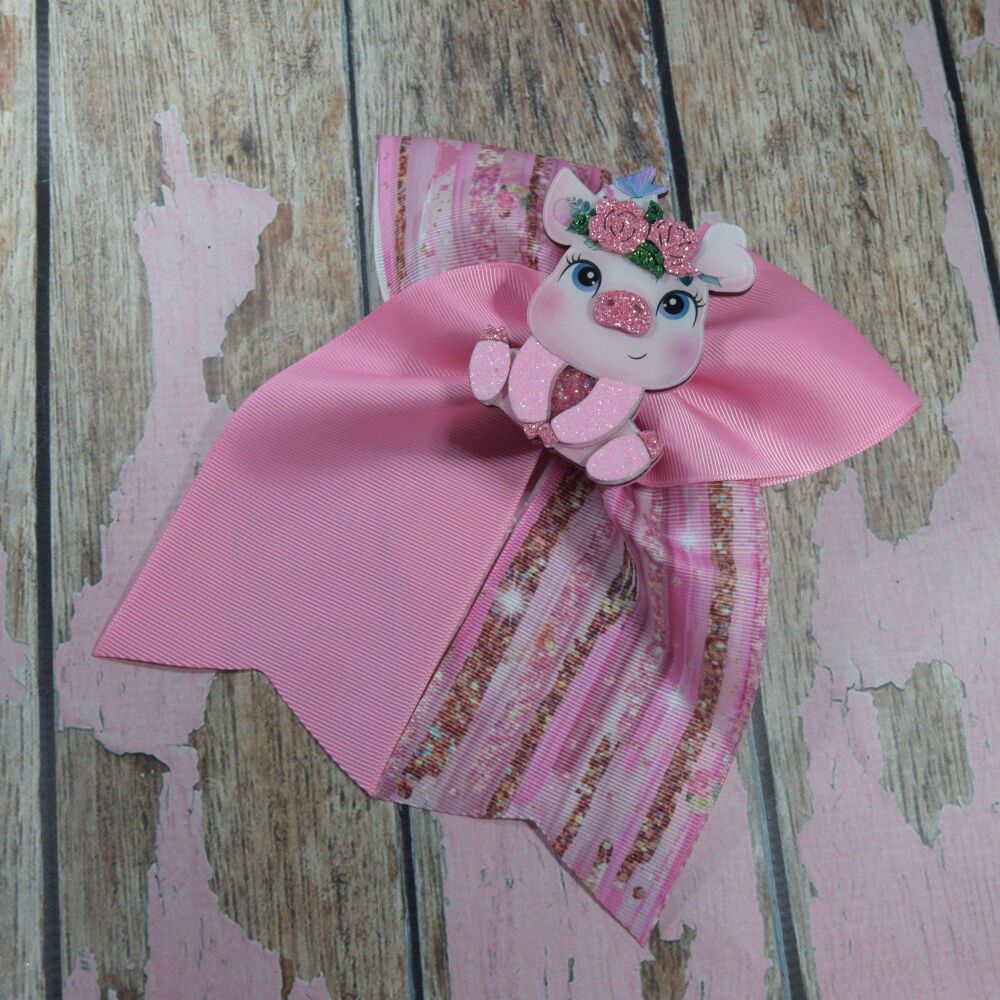 Extra Cheer Bow - Piggy