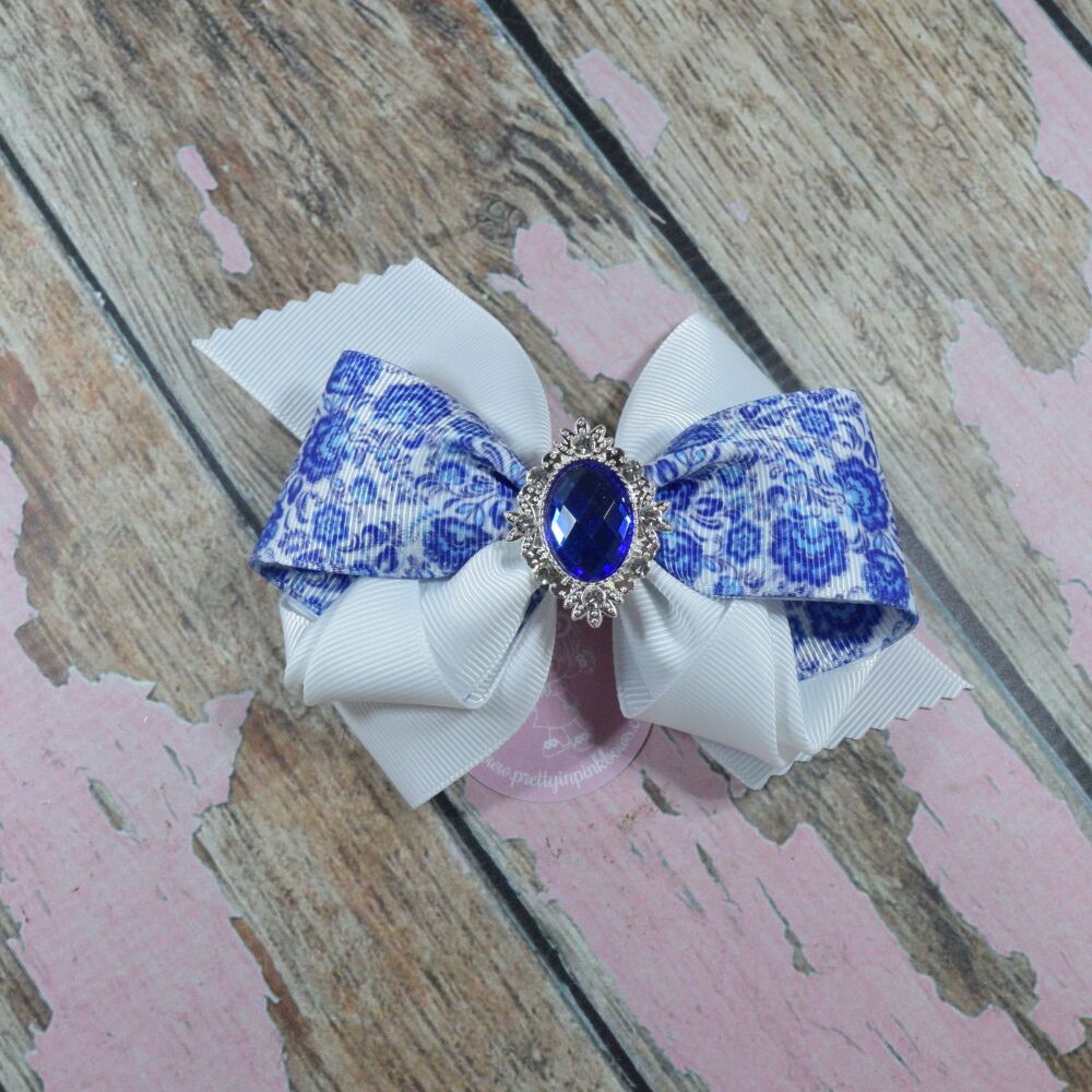 Petal Bow - Royal Blue