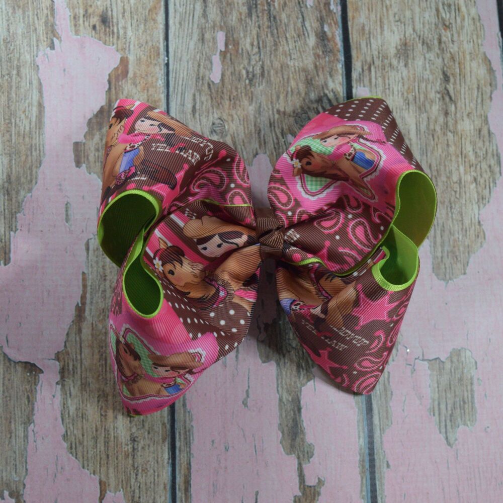 Double Layered Boutique Bow - Howdy