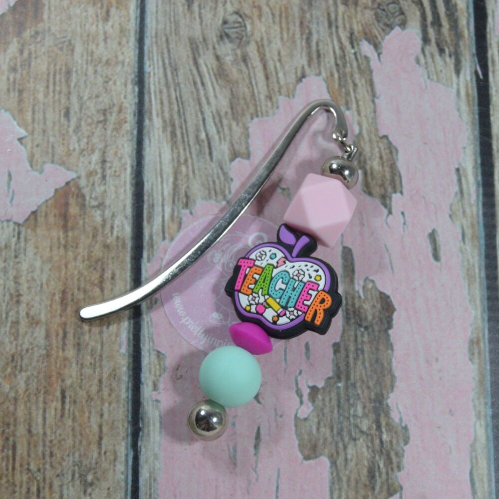 Charm Bookmark - Teacher apple