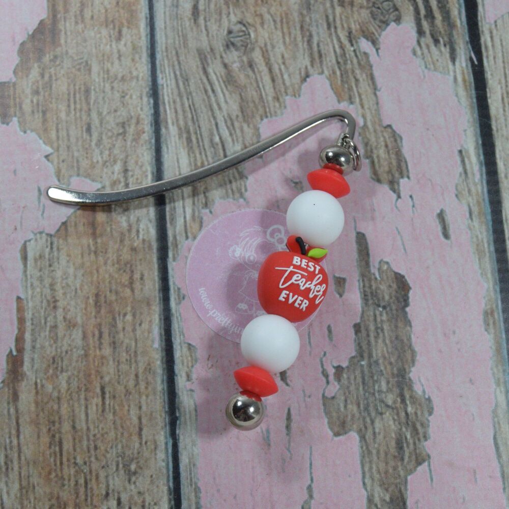 Charm Bookmark - Best teacher ever, Apple