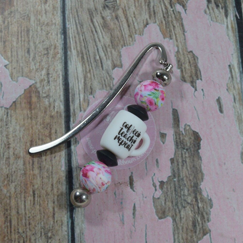 Charm Bookmark - Coffee Teach Repeat