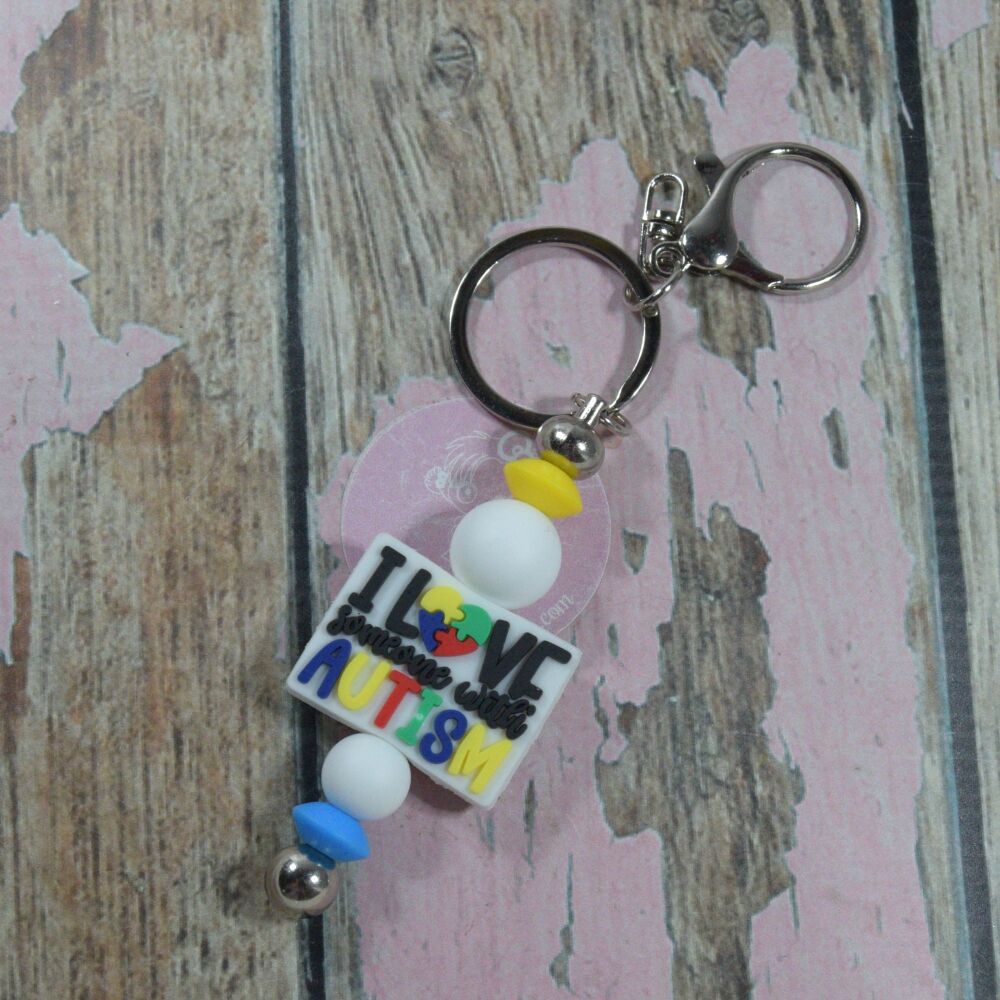 Key Chain - I love someone with Autism