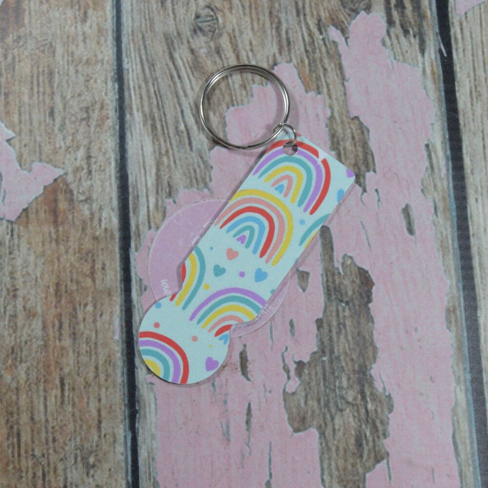Trolley Coin Keyring - Rainbows