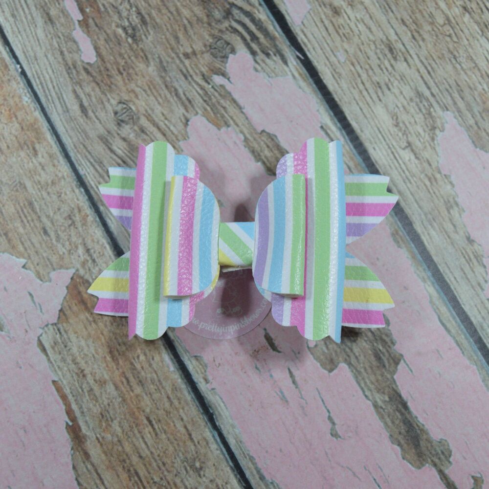 Dolly Bow - Pastel stripes