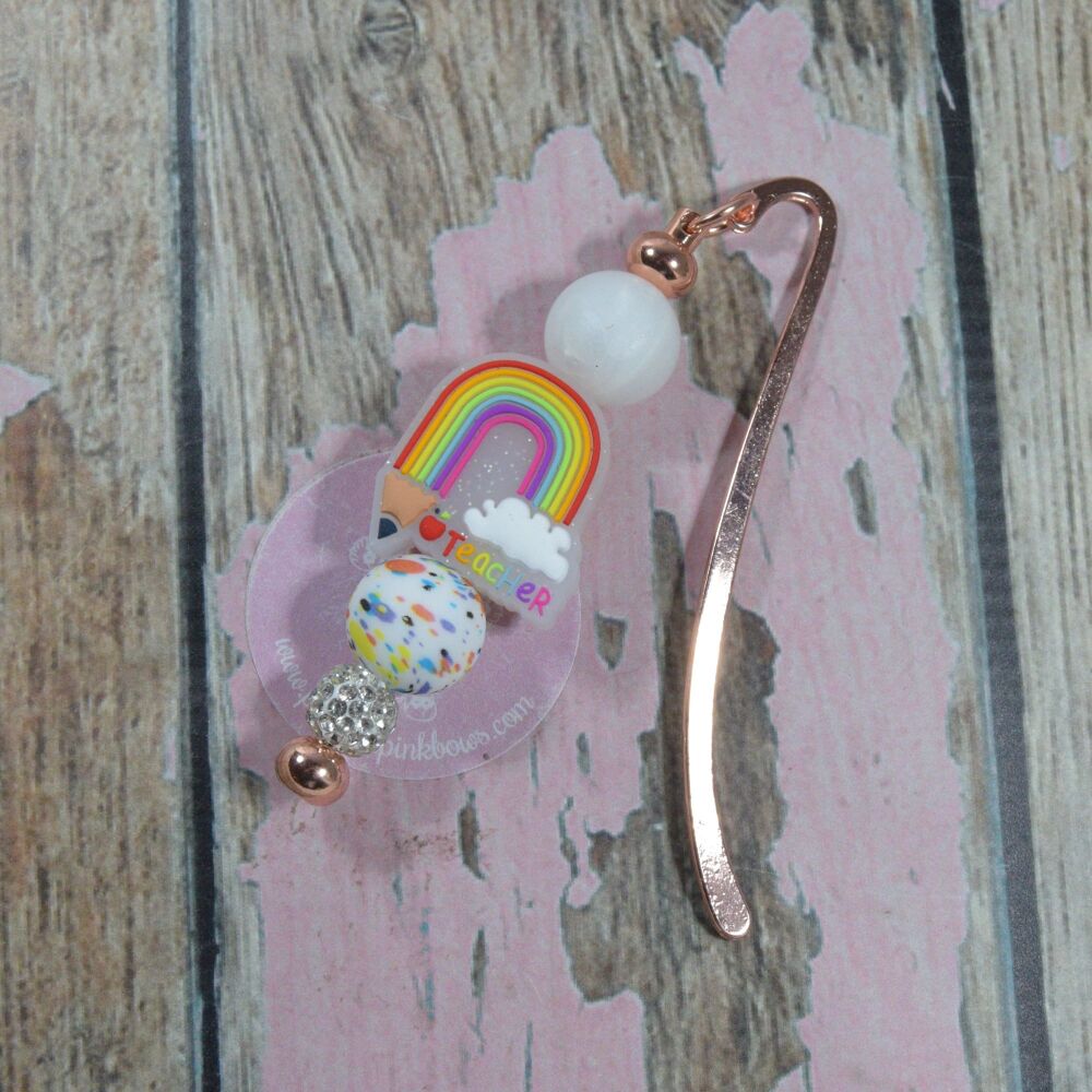 Charm Bookmarks - Teacher rainbow