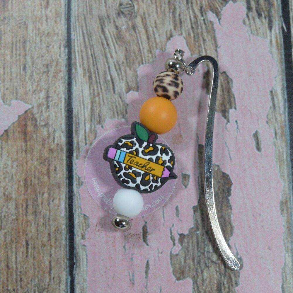 Charm Bookmarks - Teacher Brown animal print