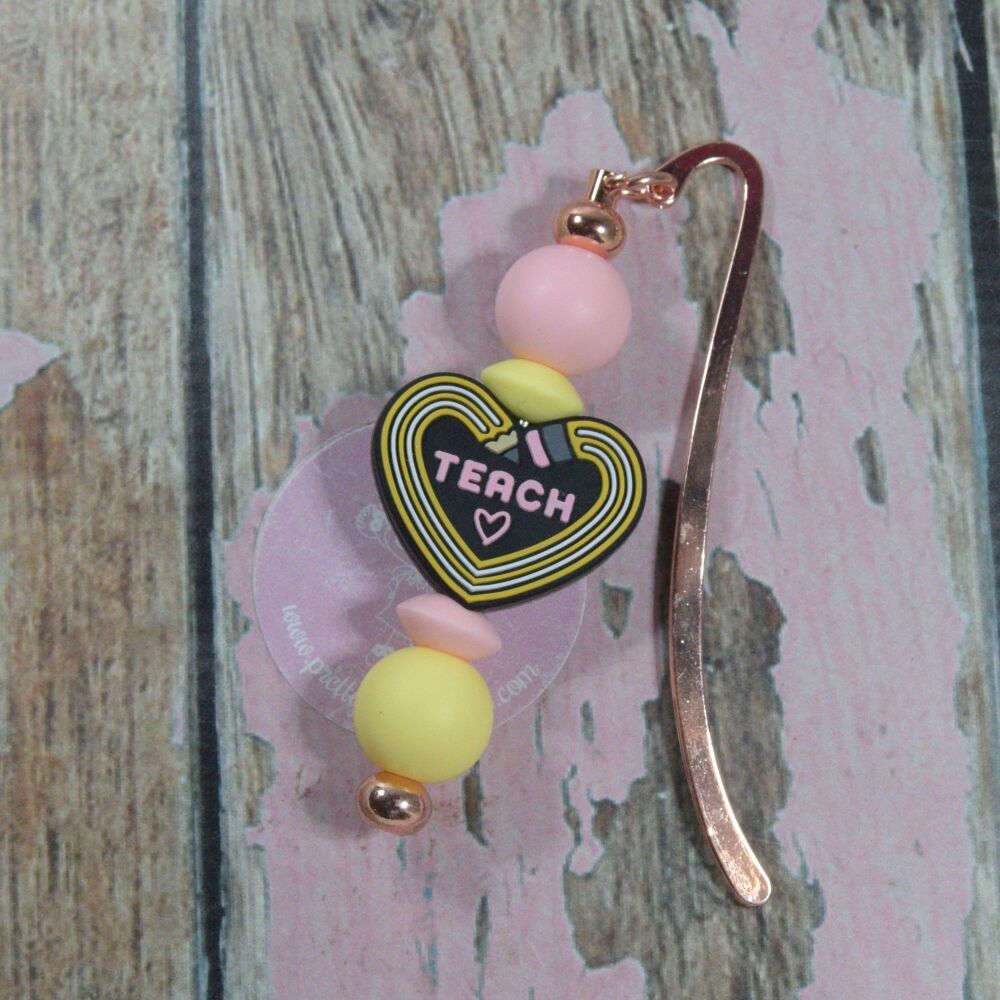 Charm Bookmarks - Teach Lemons and baby pink