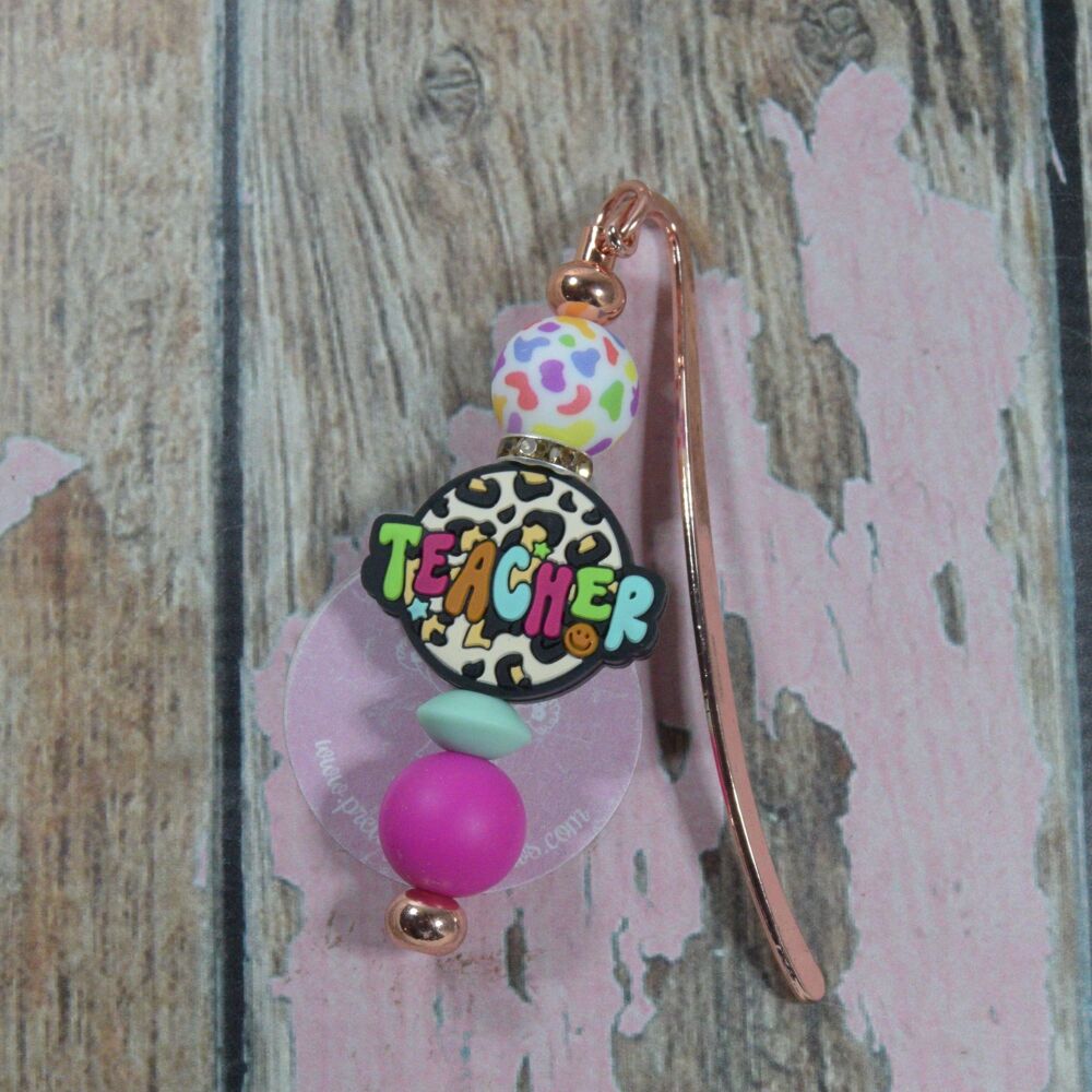 Charm Bookmarks - Teacher Multi colour animal print