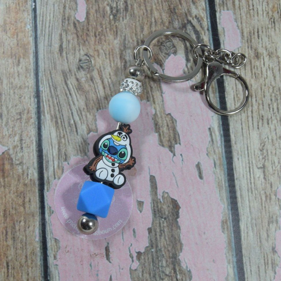 Charm Keychains - Olaf Stitch