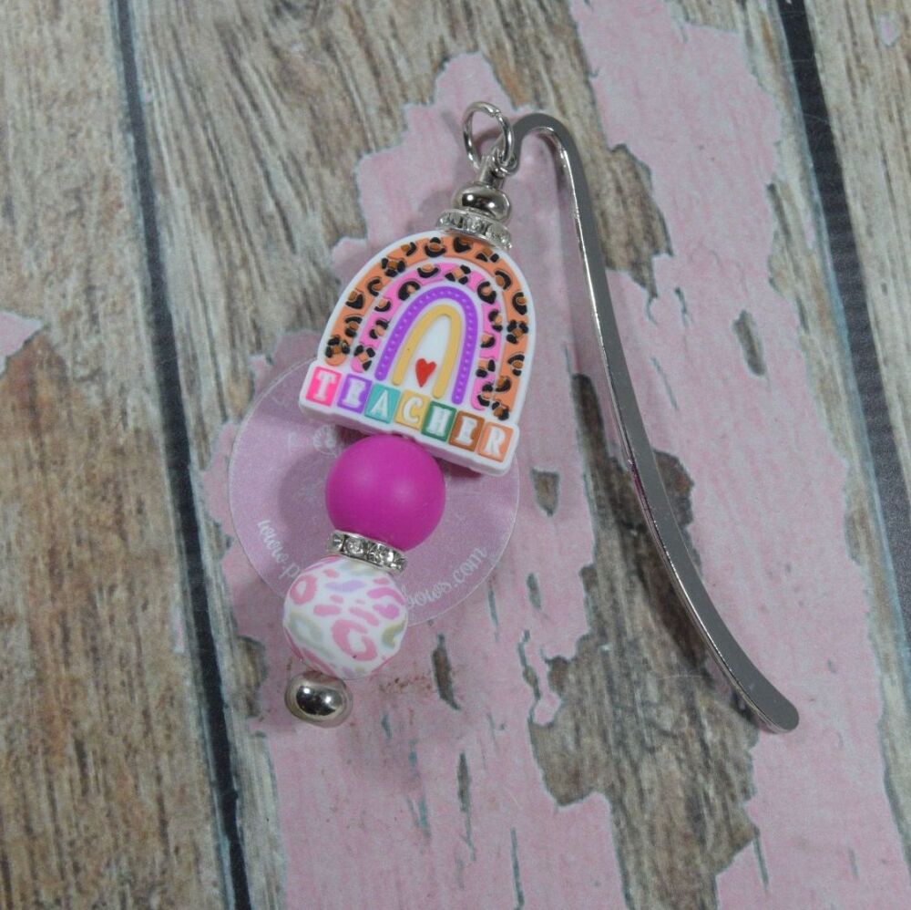 Charm Bookmark - Teacher Rainbows