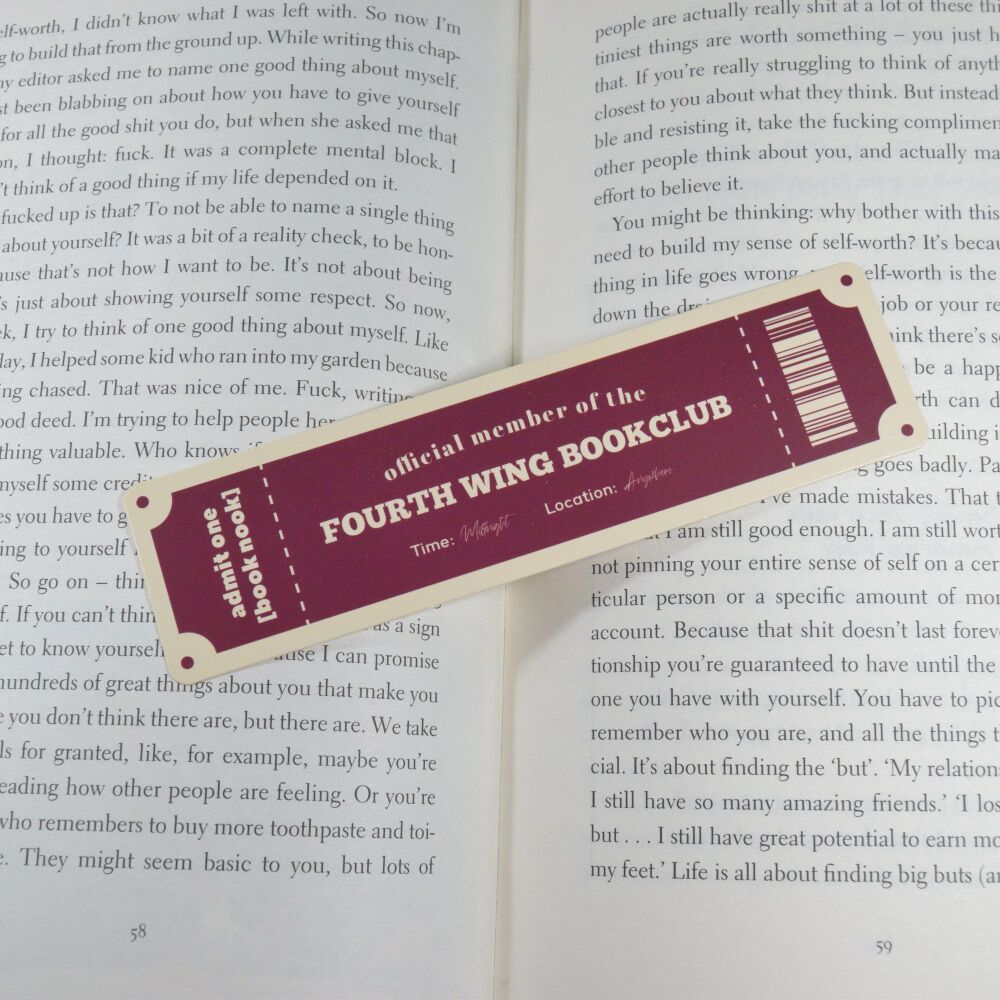 Card Bookmark - Official members of the forth wing book club