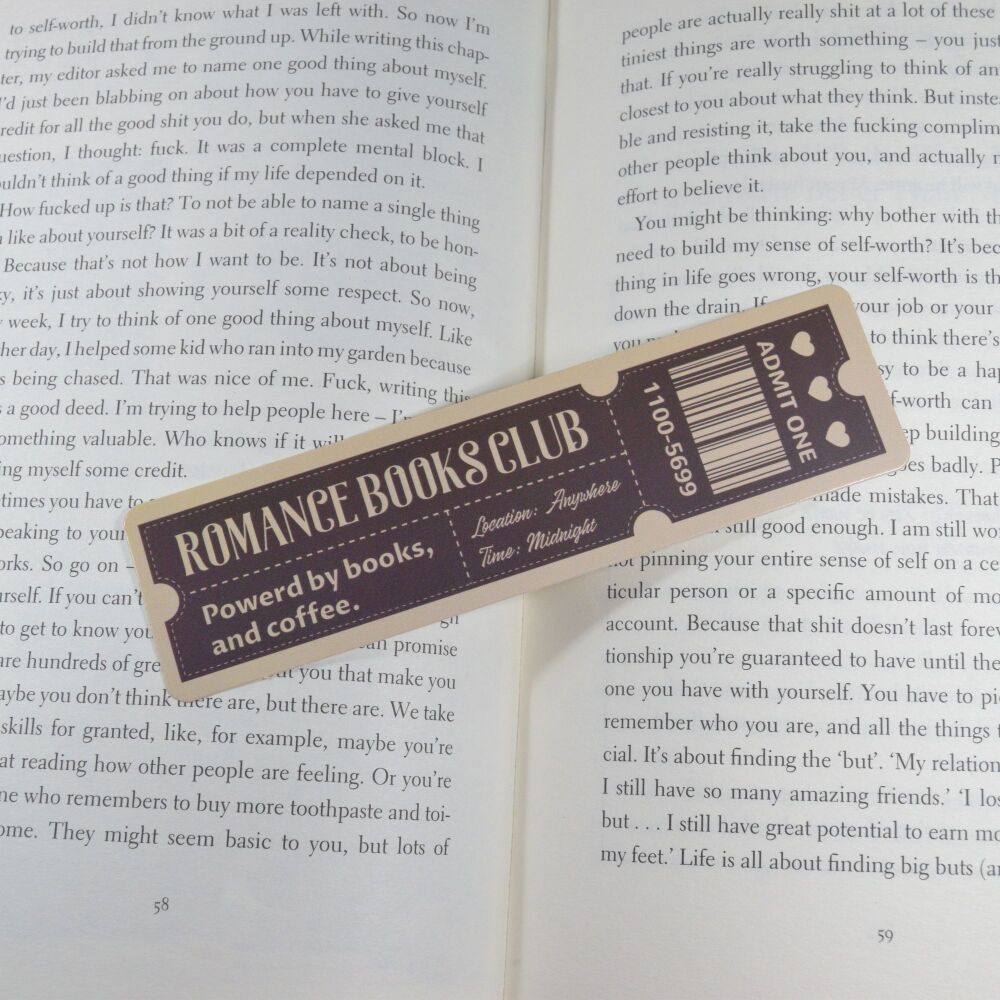 Card Bookmark - Romance book club