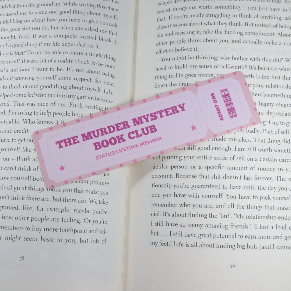 Card Bookmark - The Murder Mystery Book Clue