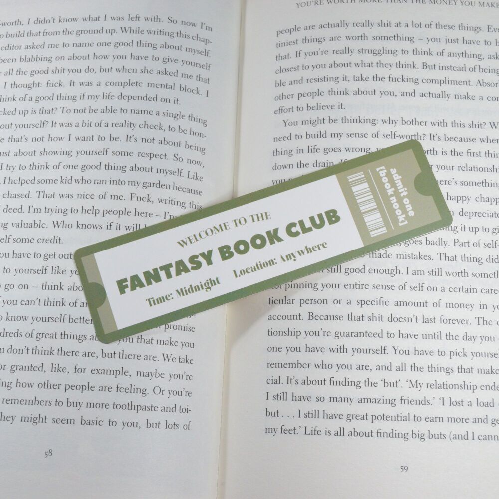 Card Bookmark - Fantasy Book Club