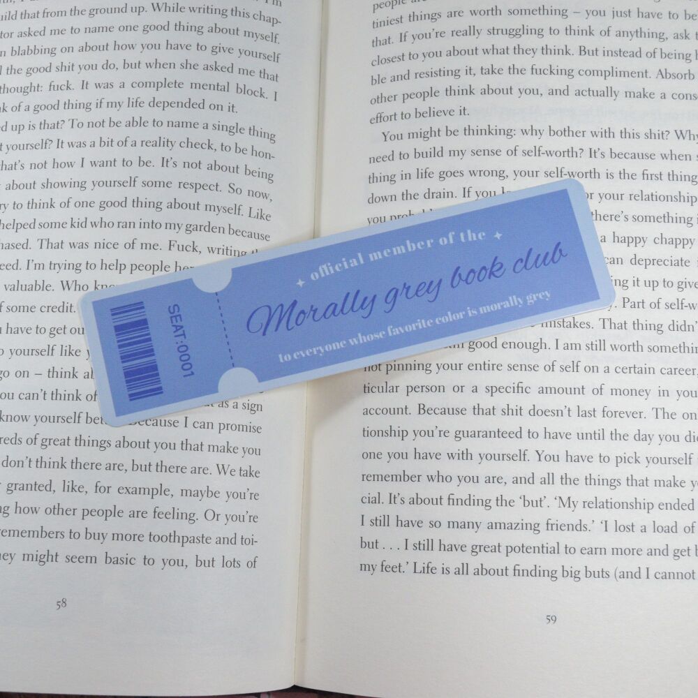 Card Bookmark - Morally Grey Club