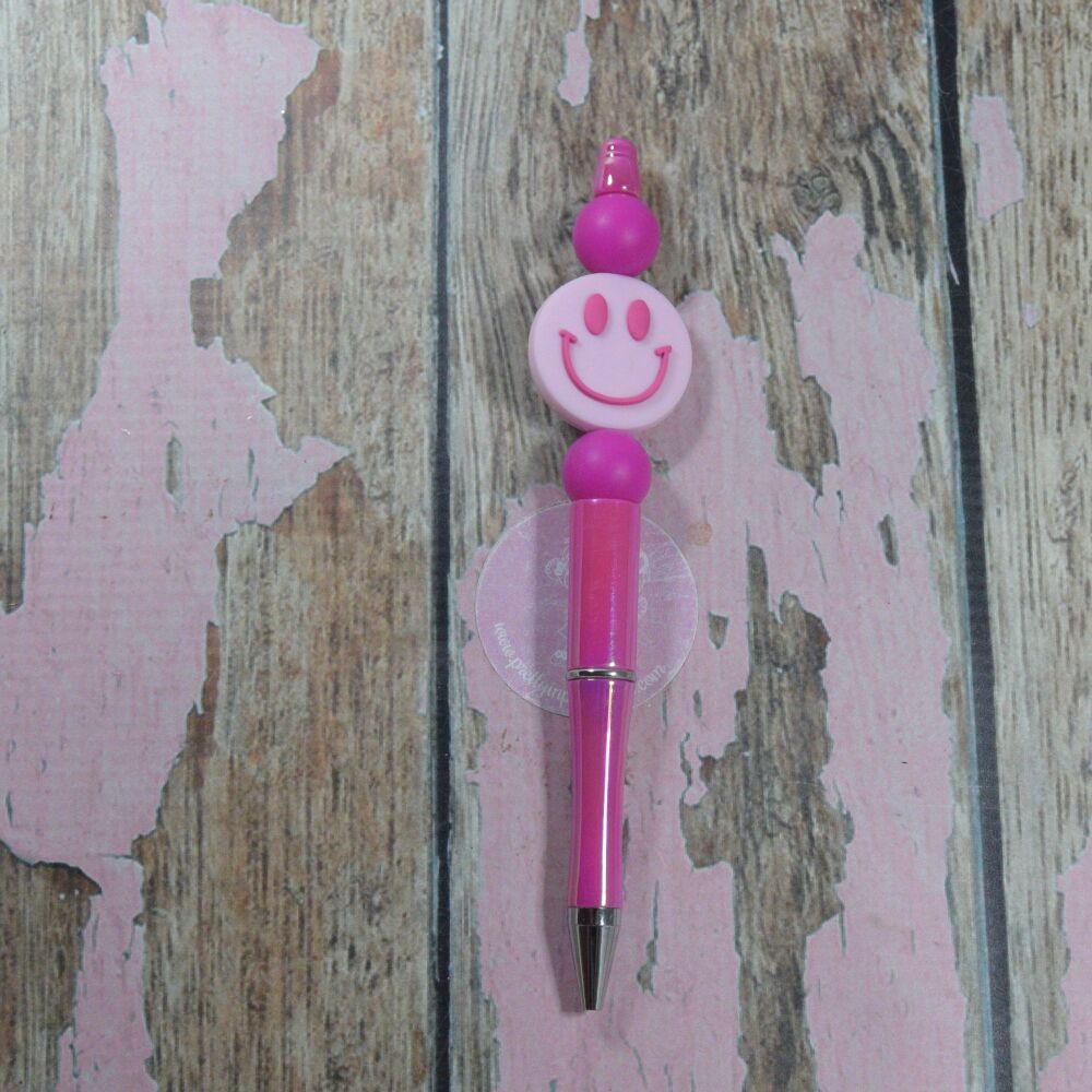 Bubble Pen - Pink Smiley