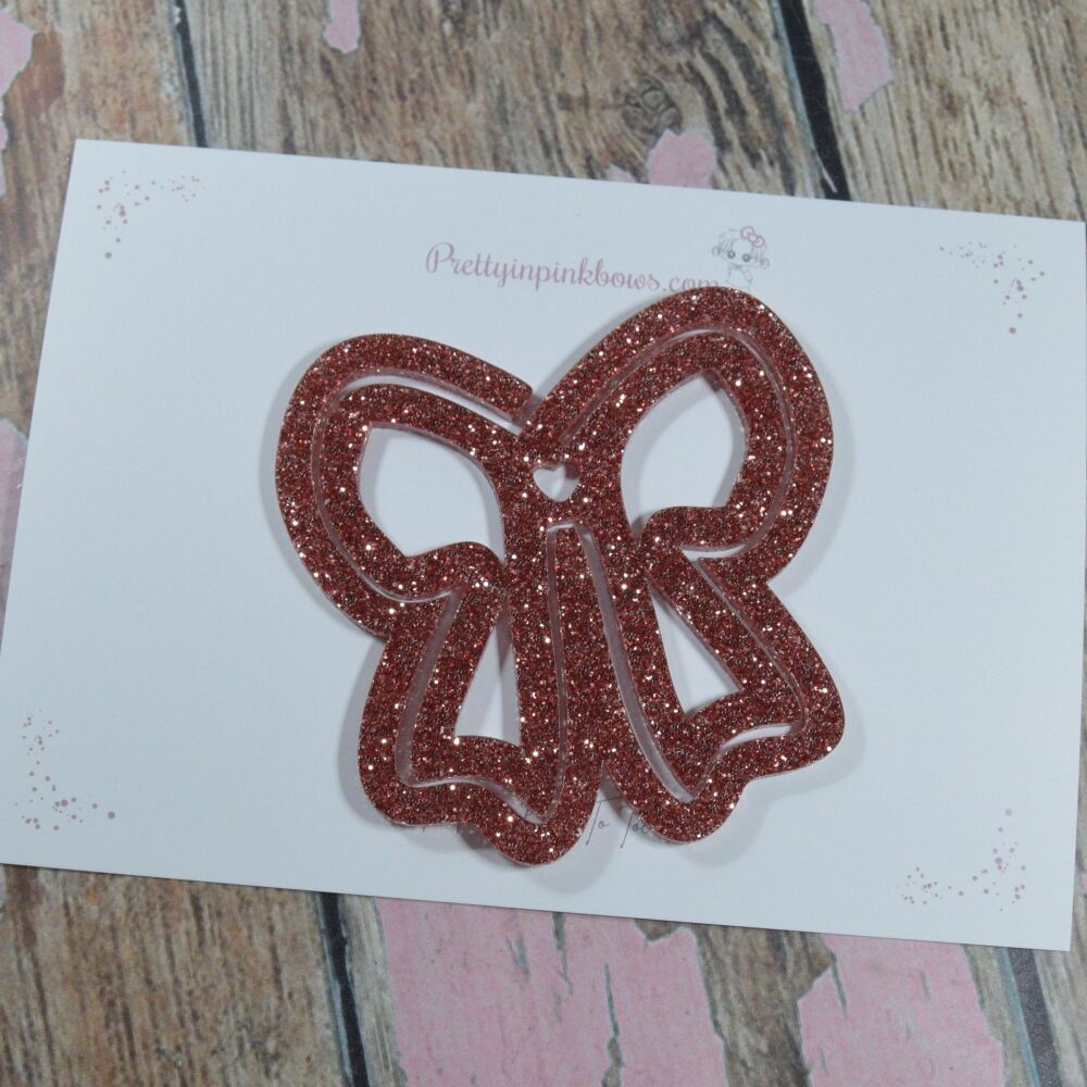 XL Bow Clip Book mark - Rosé