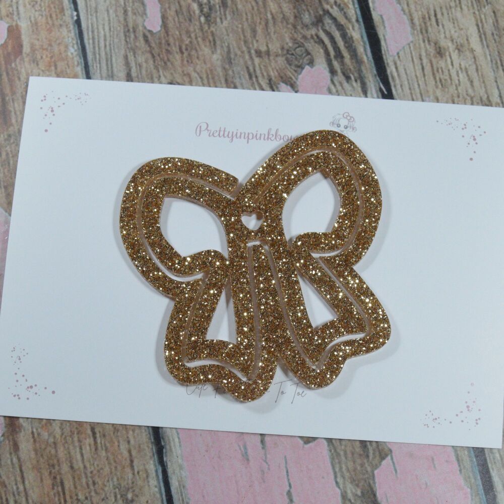 XL Bow Clip Book mark - Gold