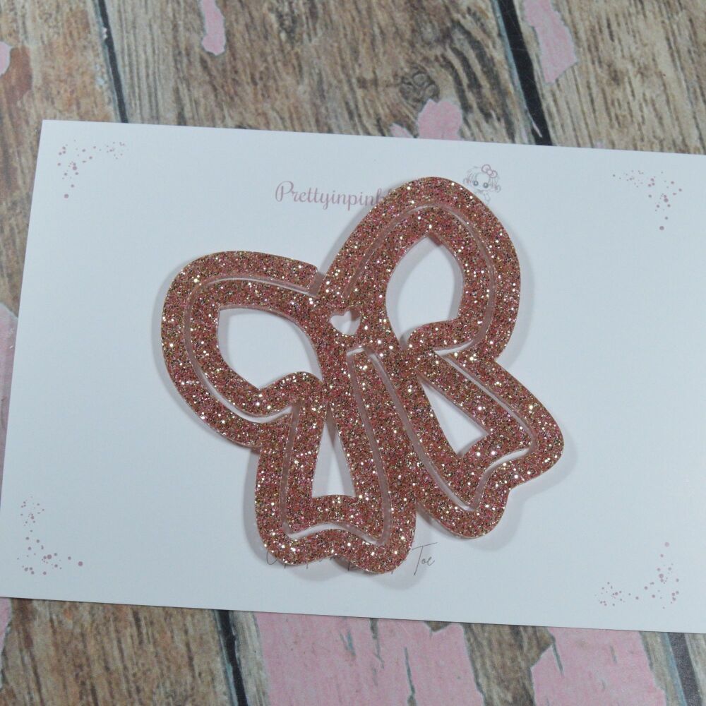 XL Bow Clip Book mark - Champagne